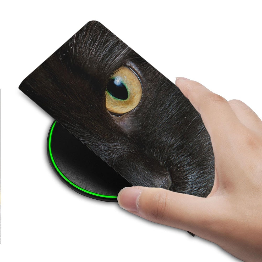 Google Pixel 9a Book Case Zwarte Kat zwarte kat hand oplader