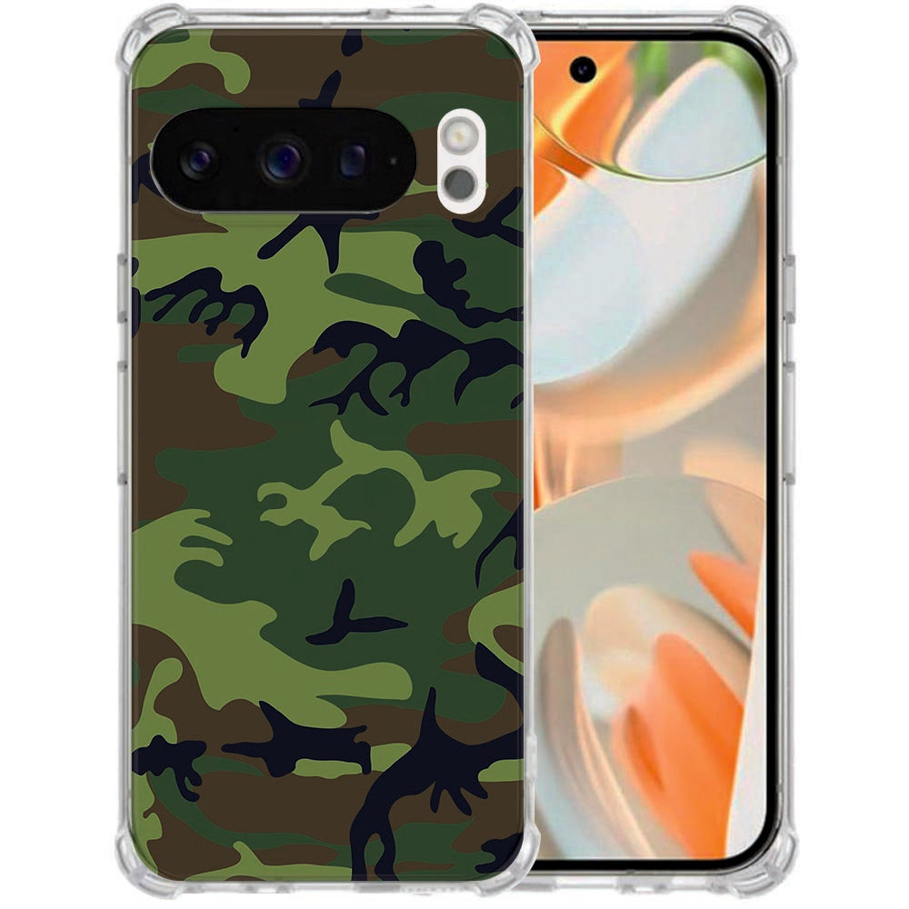 Google Pixel 10 | Pixel 10 Pro Flexibele back cover Army Dark Antishock