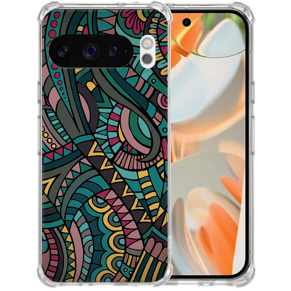 Google Pixel 10 | Pixel 10 Pro TPU Back Cover Aztec Schokbestendig