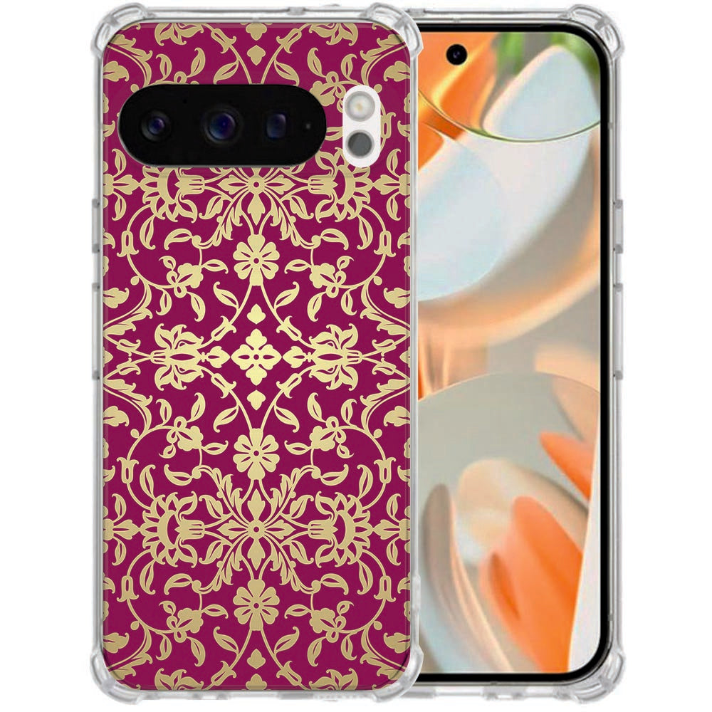 Softcase Backcover Hoesje Google Pixel 10 | Pixel 10 Pro Barok Pink Schokbestendig