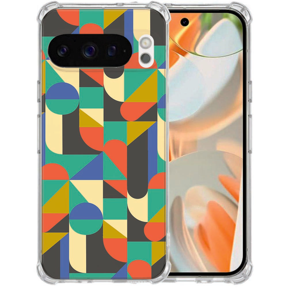 Google Pixel 10 | Pixel 10 Pro Flexibele back cover Funky Retro Valbestendig