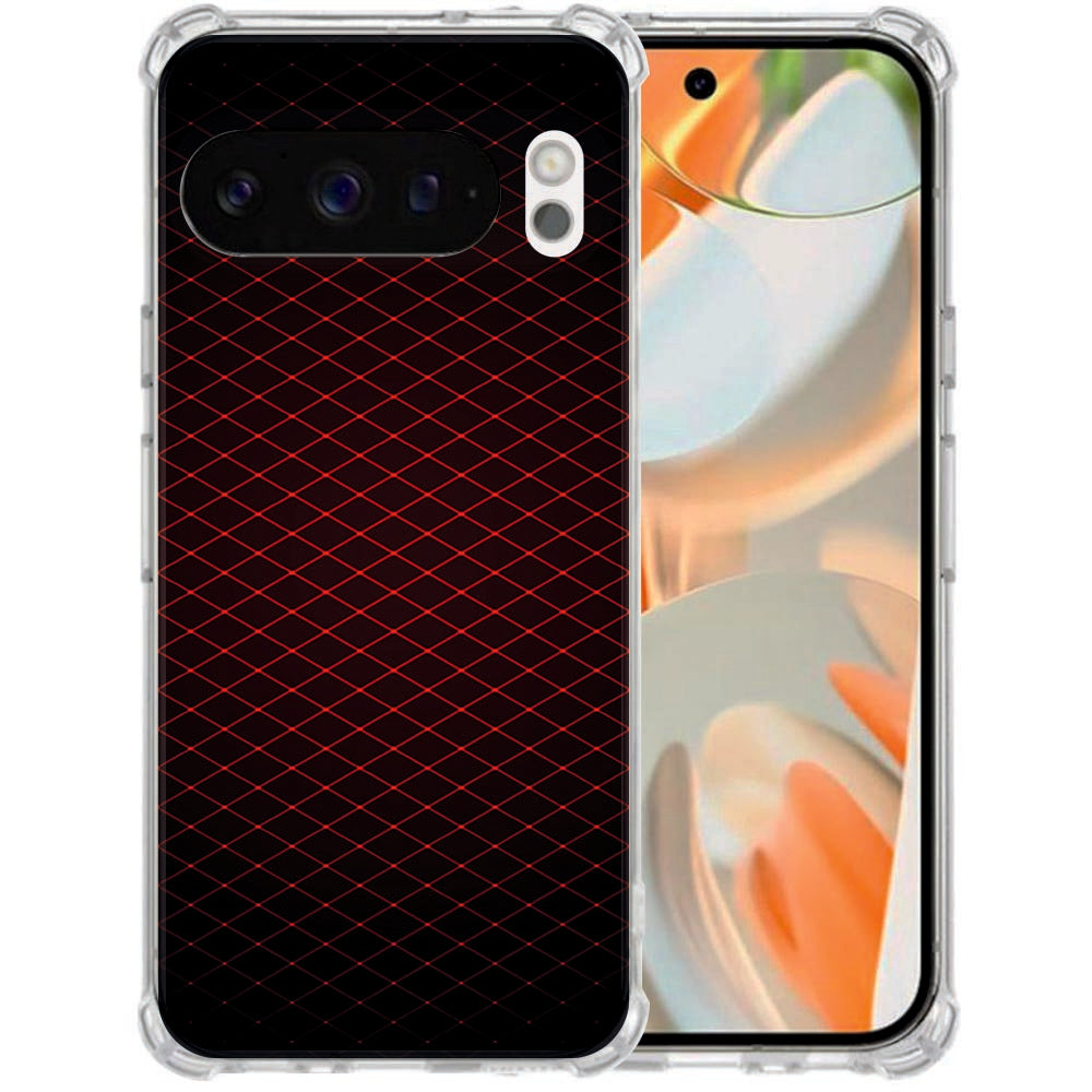 Google Pixel 10 | Pixel 10 Pro TPU Back Cover Geruit Rood Antishock
