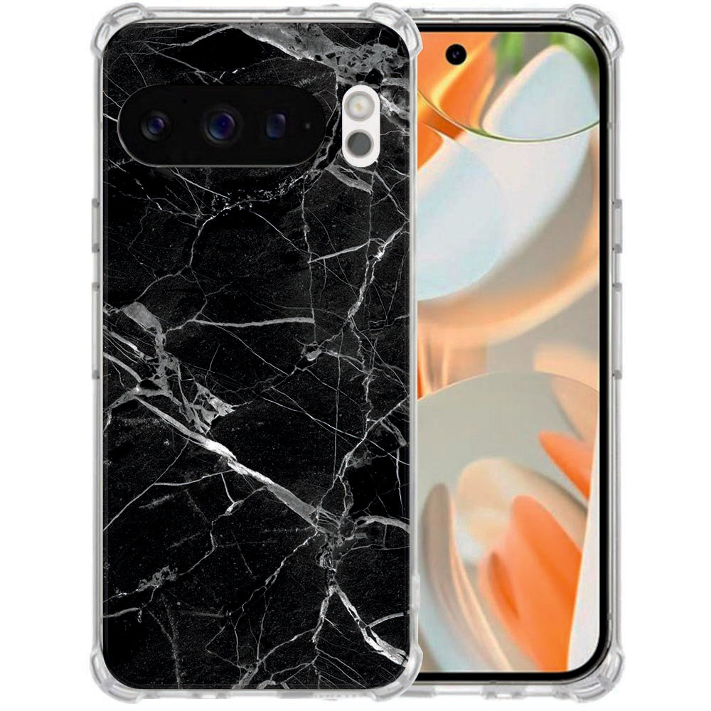 TPU Back Cover Google Pixel 10 | Pixel 10 Pro Marmer Zwart Shockproof