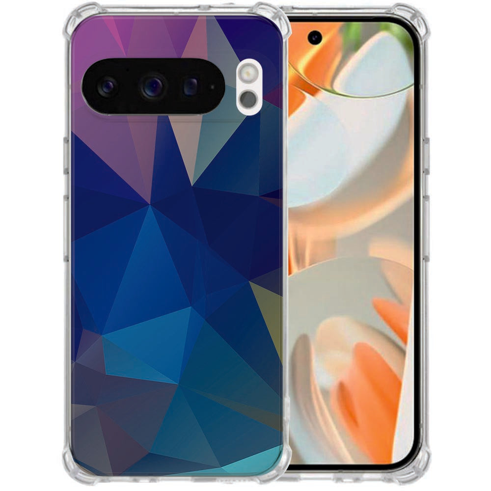 Softcase Google Pixel 10 | Pixel 10 Pro Polygon Dark Schokbestendig