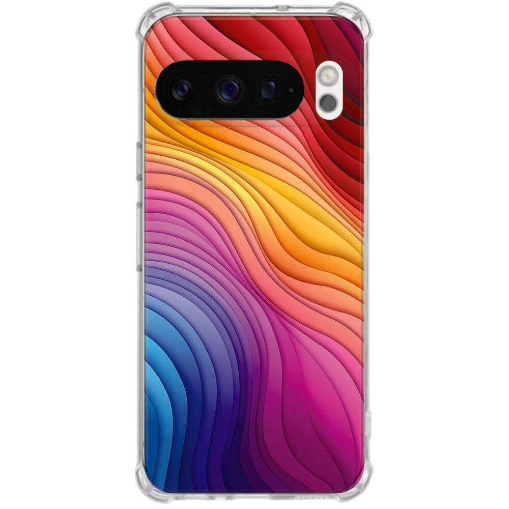 TPU Siliconen Hoesje Google Pixel 10 | Pixel 10 Pro Regenboog Valbestendig