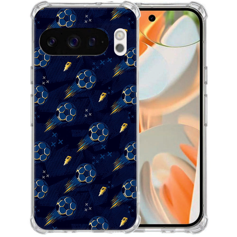 Google Pixel 10 | Pixel 10 Pro TPU Siliconen Hoesje Voetbal Schokbestendig