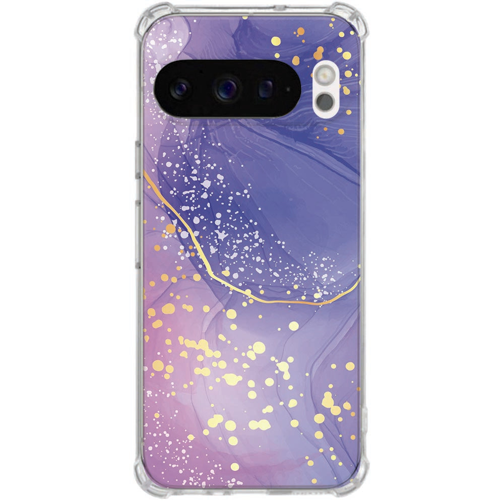 Softcase Google Pixel 10 | Pixel 10 Pro Watercolor Paars Shockproof