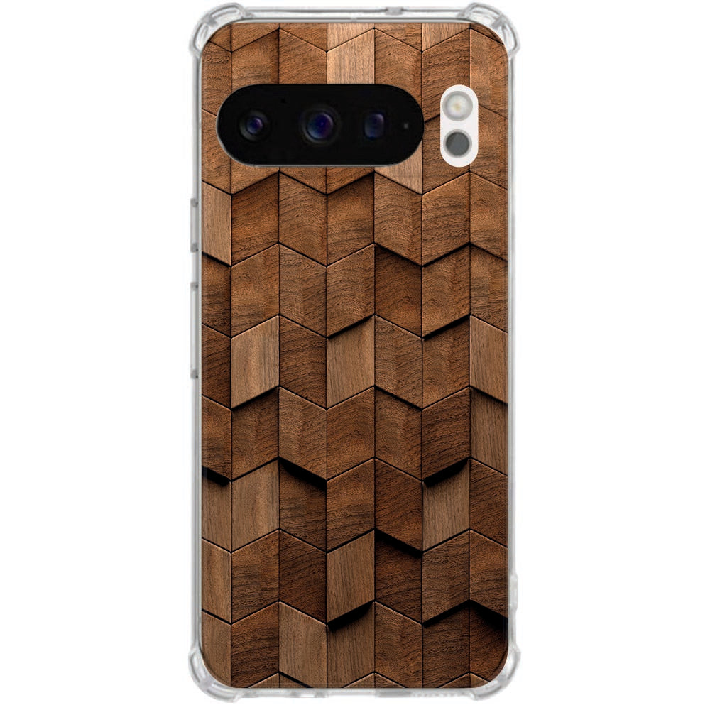 Backcover Hoesje Google Pixel 10 | Pixel 10 Pro Wooden Cubes Antishock