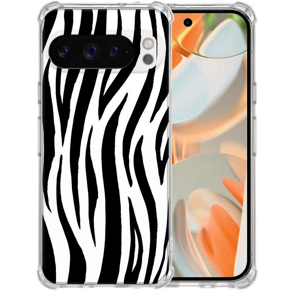 Flexibele Backcover Hoesje Google Pixel 10 | Pixel 10 Pro Zebra Valbestendig