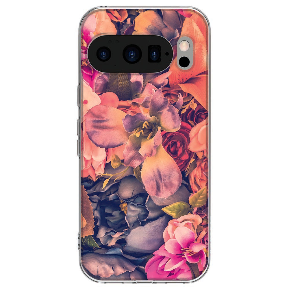 Achterkant van Google Pixel 10 / 10 Pro TPU hoesje Bosje Bloemen