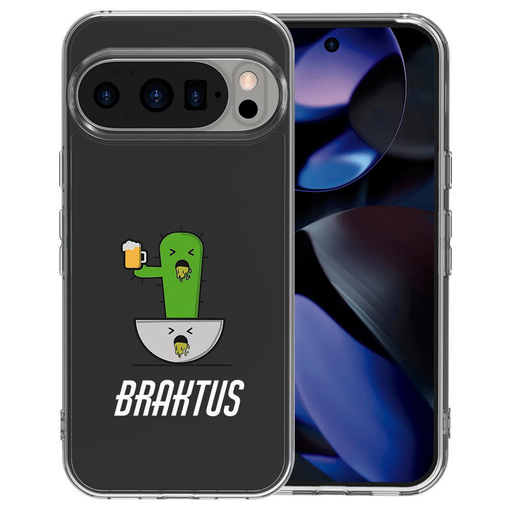 Google Pixel 10 TPU hoesje met Braktus design in frisgroen en wit