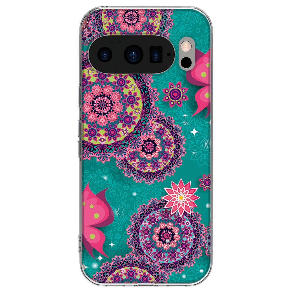 Achterkant van Google Pixel 10 / 10 Pro TPU hoesje Cirkels en Vlinders