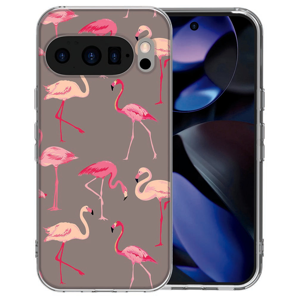 Pixel 10 Pro back cover Flamingo in zachte rosé en roze