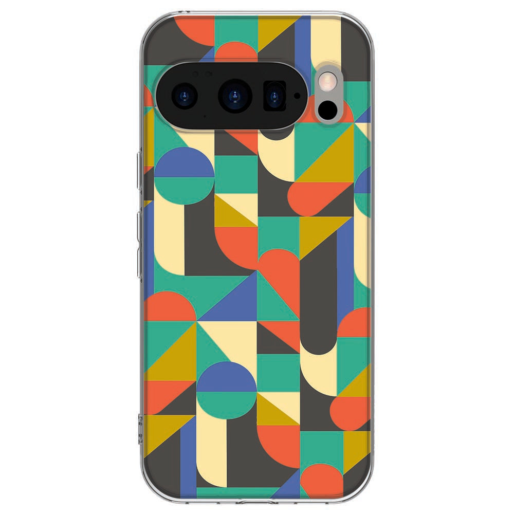 Achterkant van Google Pixel 10 / 10 Pro TPU hoesje Funky Retro
