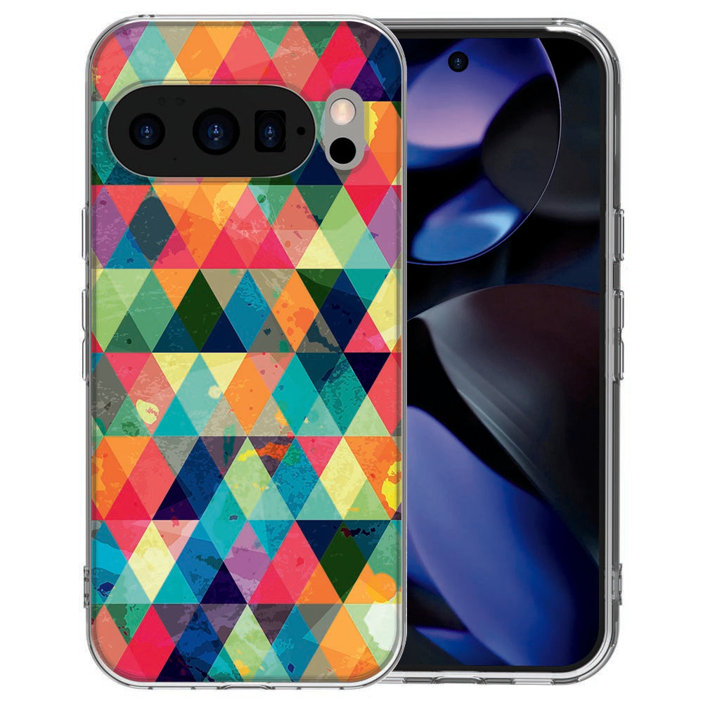 Pixel 10 / 10 Pro siliconen hoesje Geruit - meerkleurige ruiten