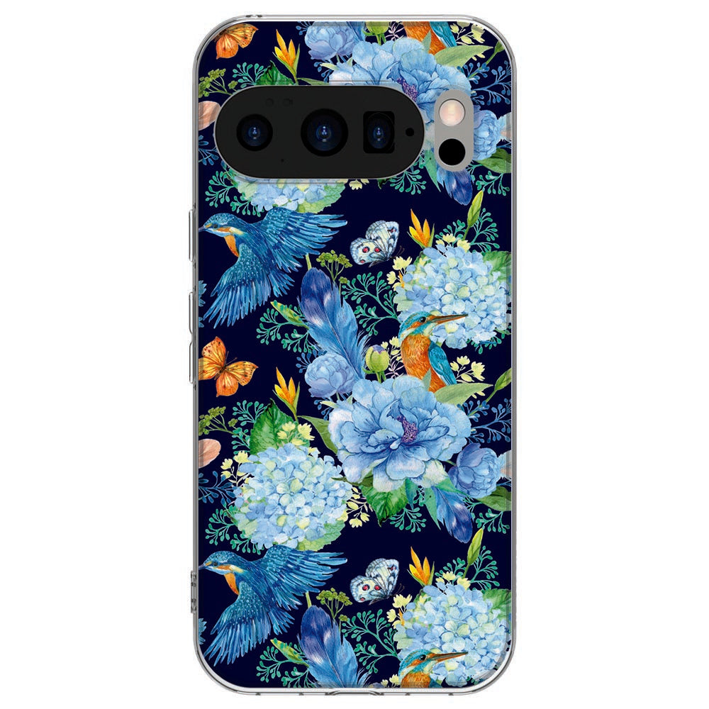 Achterkant van Google Pixel 10 / 10 Pro TPU hoesje IJsvogel