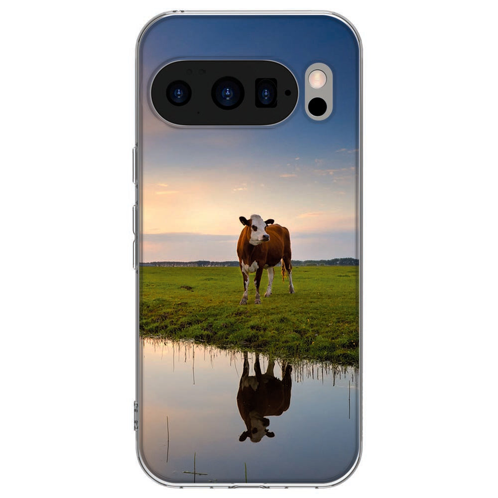 Achterkant van Google Pixel 10 / 10 Pro TPU hoesje Koe