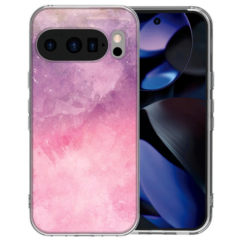 Pink Purple Paint hoesje voor Pixel 10 met soft-touch TPU afwerking