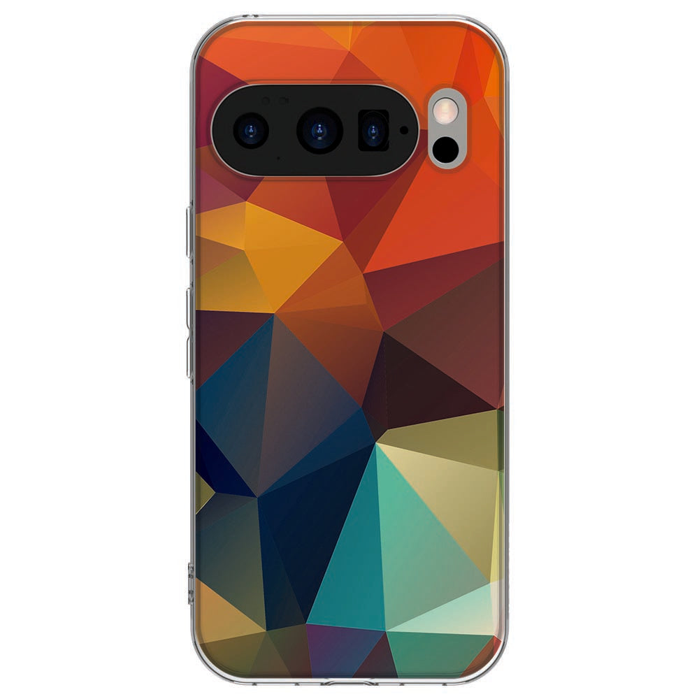 Achterkant van Google Pixel 10 / 10 Pro TPU hoesje Polygon Color