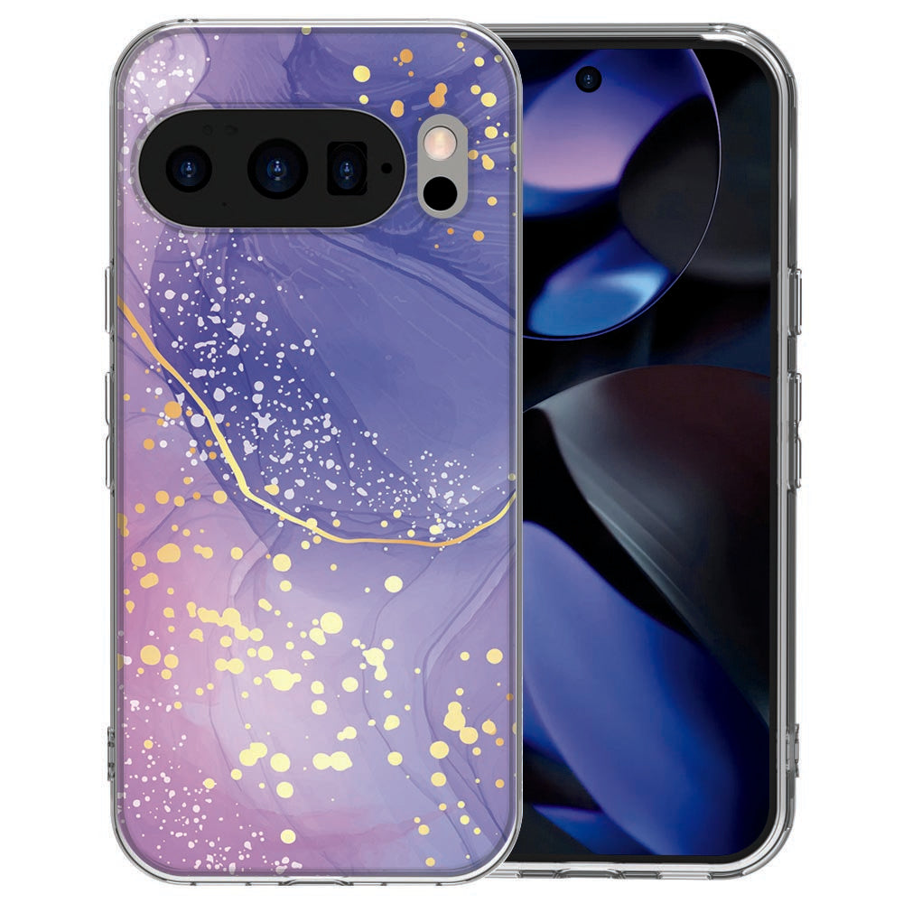 Google Pixel 10 TPU hoesje met Watercolor Paars design in paarse en lila tinten
