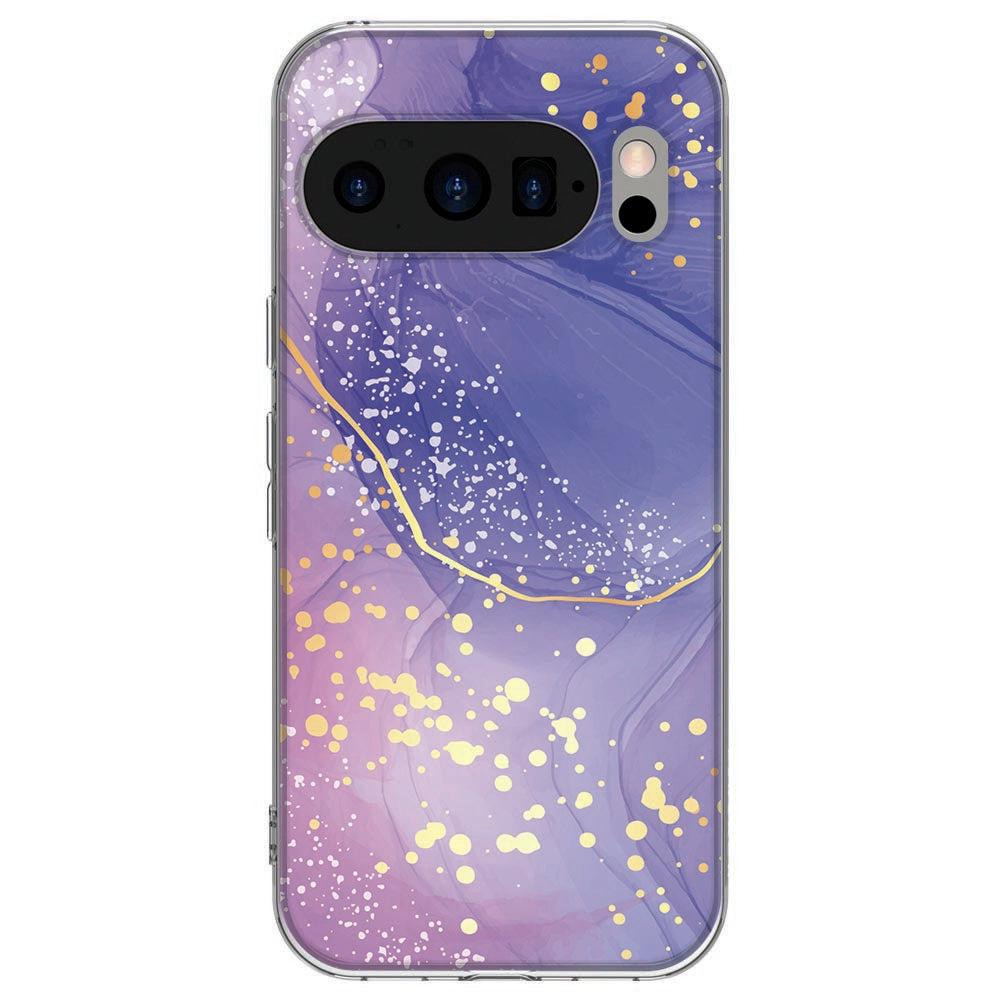 Achterkant van Google Pixel 10 / 10 Pro TPU hoesje Watercolor Paars