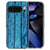 Google Pixel 10 TPU hoesje met Wood Blue design in blauwgrijze houttinten