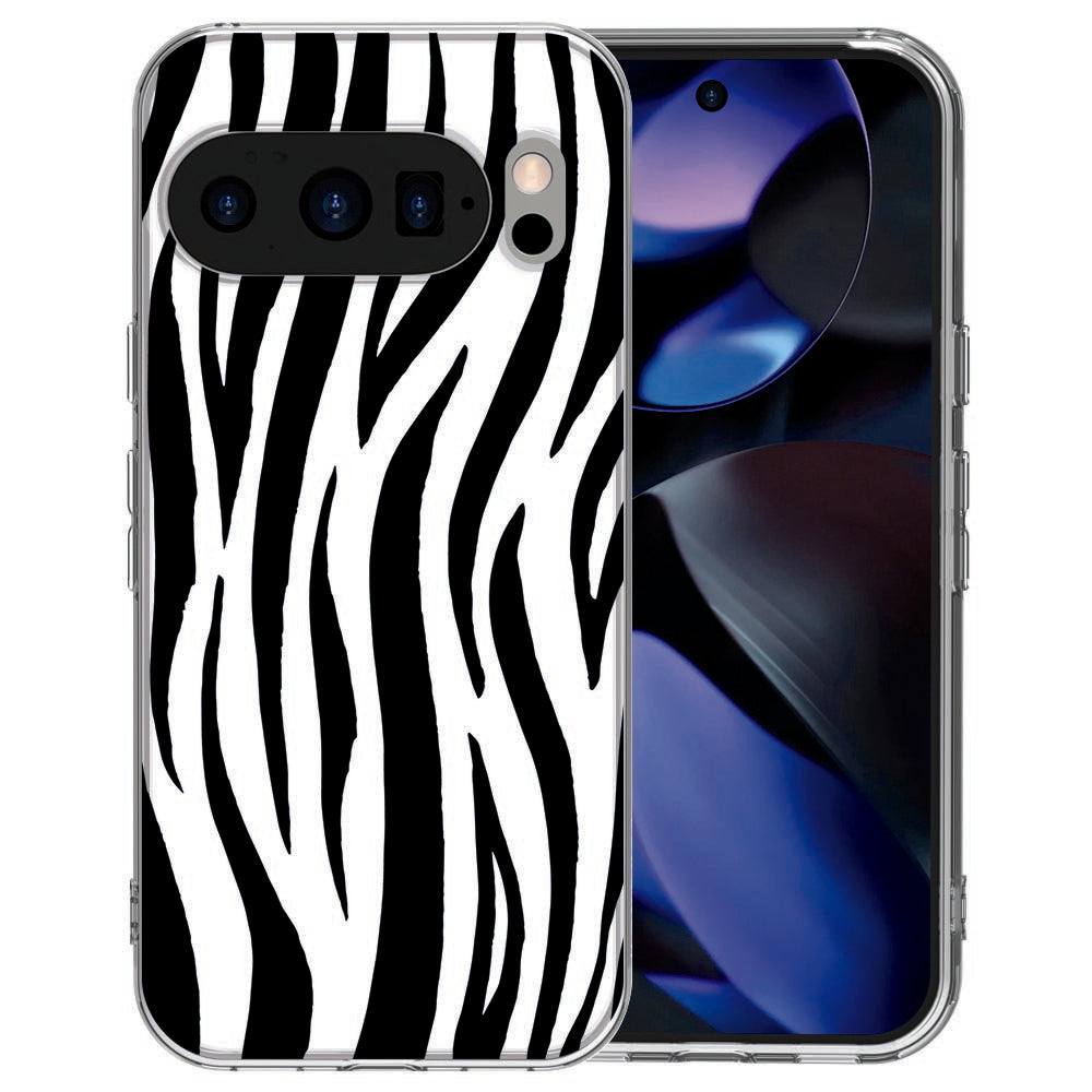 Zebra hoesje voor Pixel 10 met soft-touch TPU afwerking