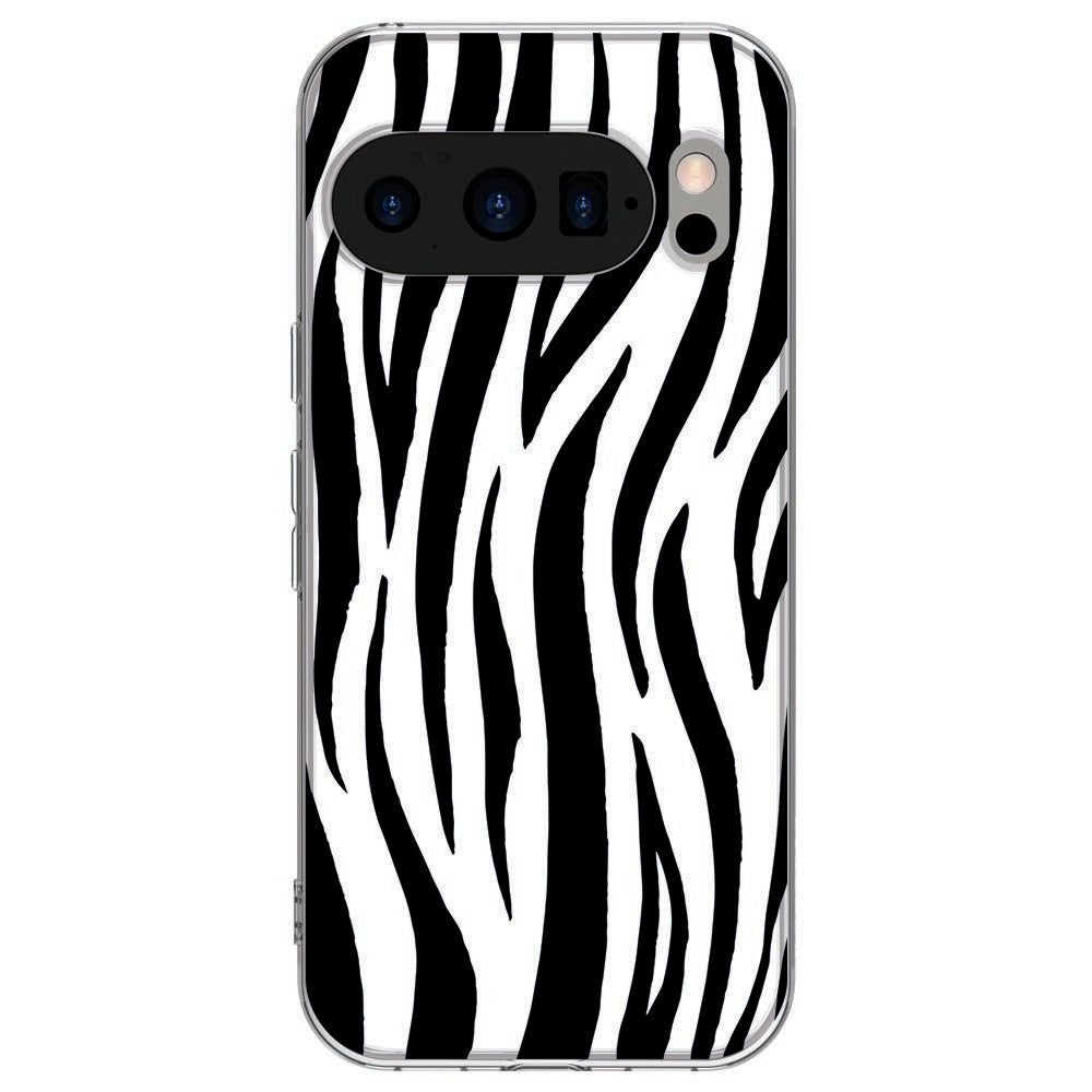 Achterkant van Google Pixel 10 / 10 Pro TPU hoesje Zebra