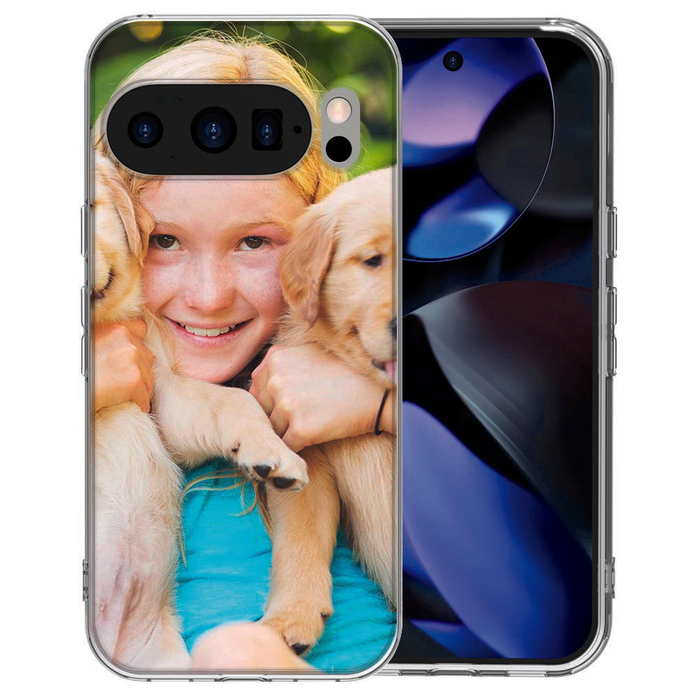 Google Pixel 10 TPU hoesje ontwerpen met eigen foto, tekst en glossy effect