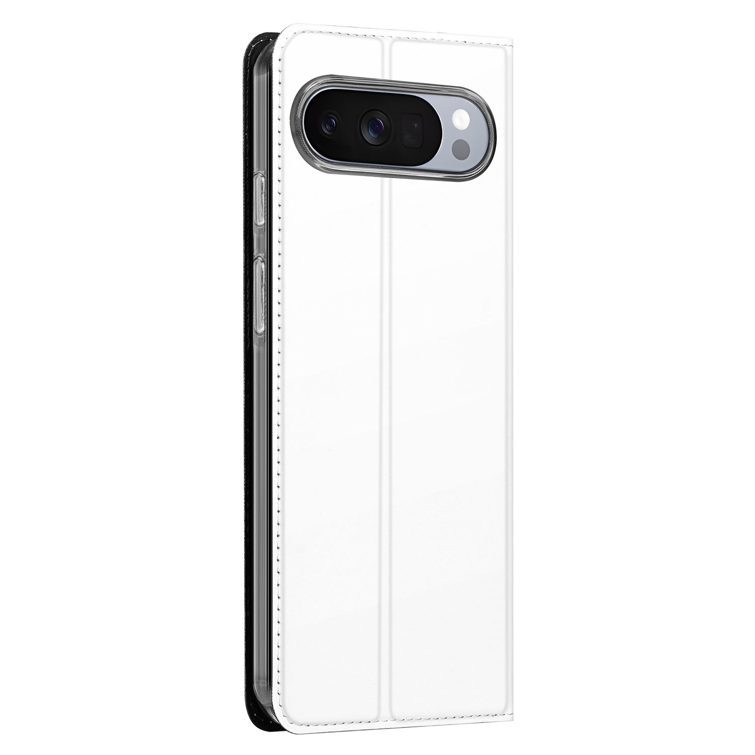 Google Pixel 10 / Pixel 10 Pro Stand Case Hoesje Wit met Kaartvak voorkantzijde