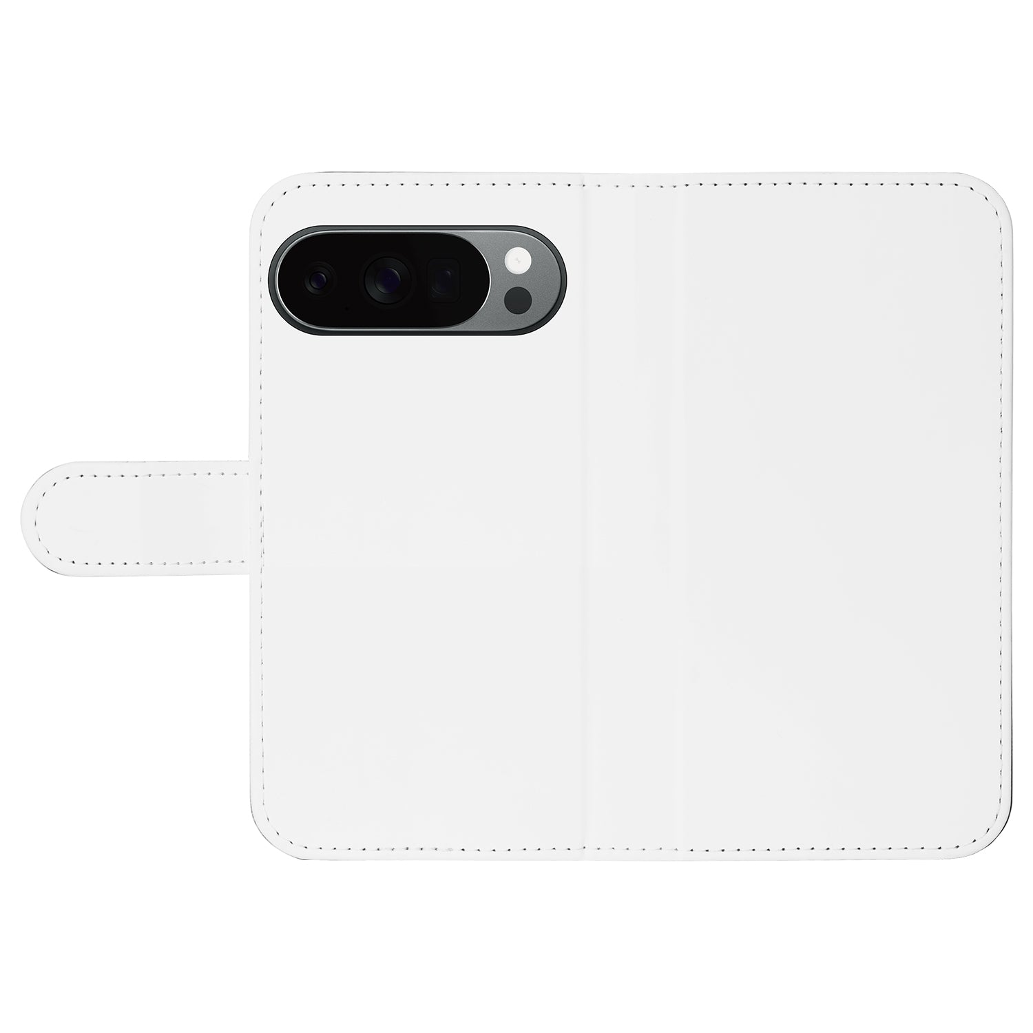 Google Pixel 10 Pro XL Boekhoes Met Pasjeshouder Wit boekhoes design voorkant