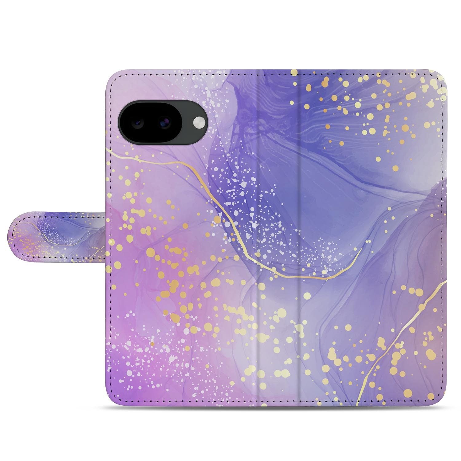 Google Pixel 10a portemonnee hoesje met Watercolor Paars design