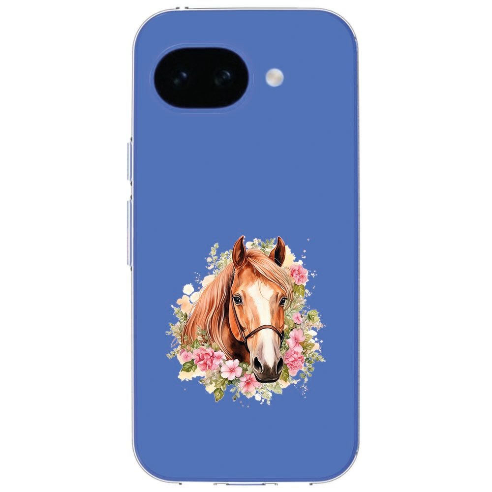 Detailopname van de print op het Paard hoesje voor de Google Pixel 10a