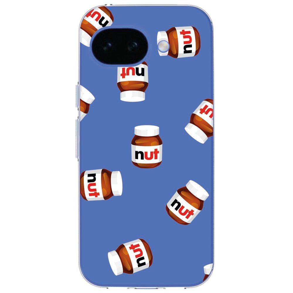 Google Pixel 10a hoesje Nut Jar schuin gezien met zicht op de transparante zijkant