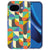 Google Pixel 10a siliconen hoesje met Funky Retro patroon in jaren 70 stijl