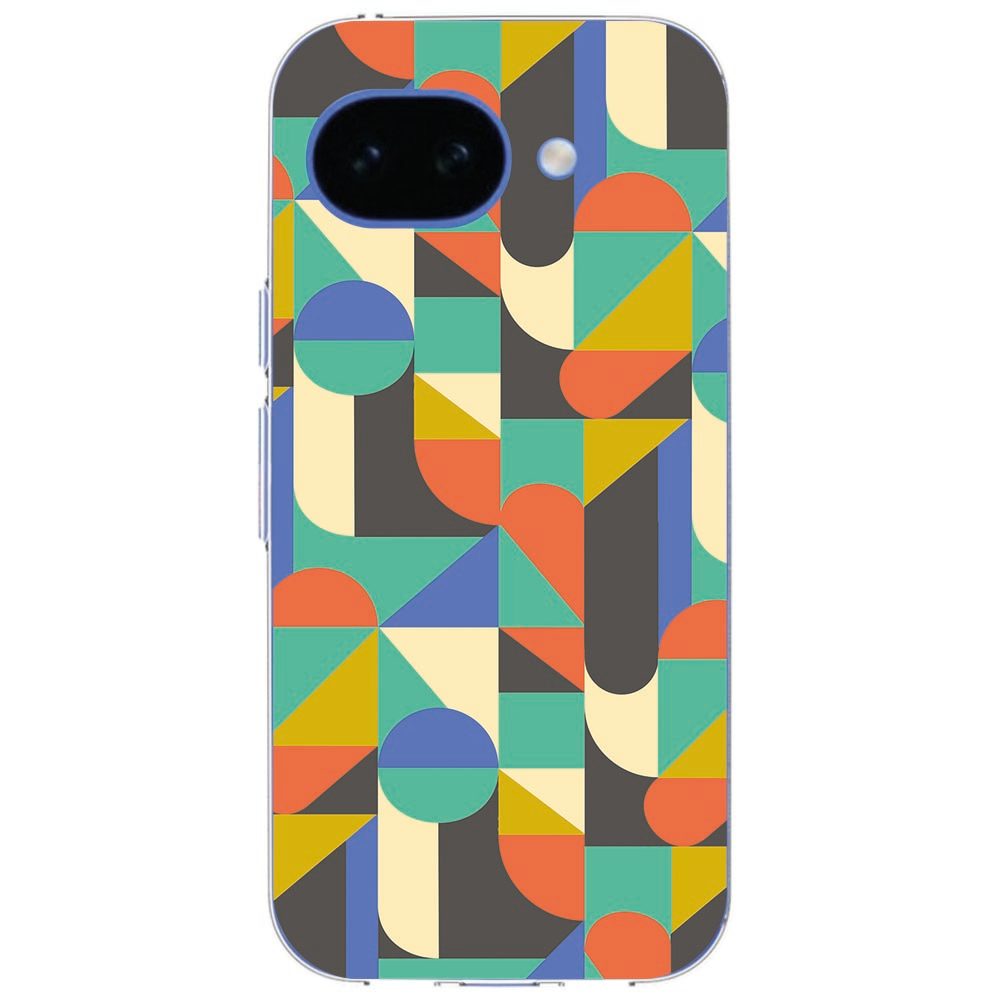 Zijaanzicht van het Funky Retro hoesje om een Google Pixel 10a