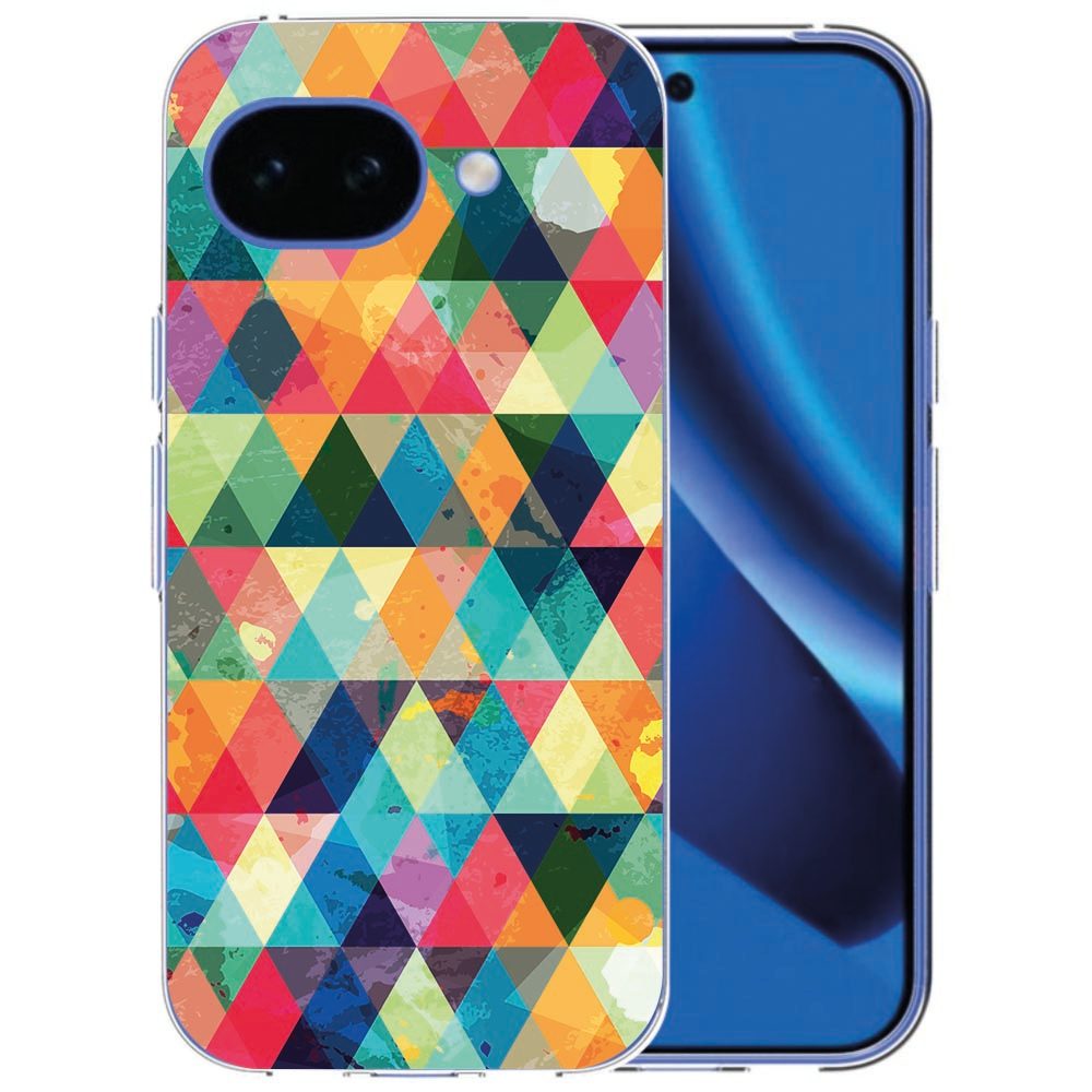Google Pixel 10a softcase hoesje met klassiek Geruit patroon op de achterkant