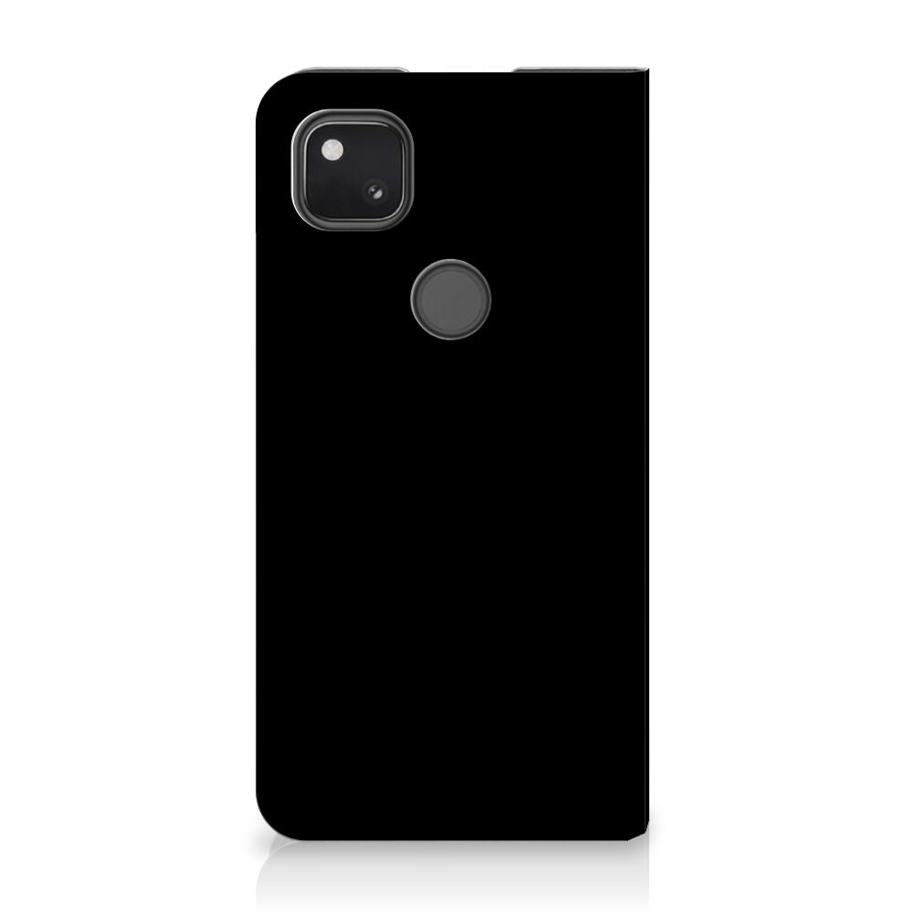 Google Pixel 4a Magnet Case Cow zwart achterkant