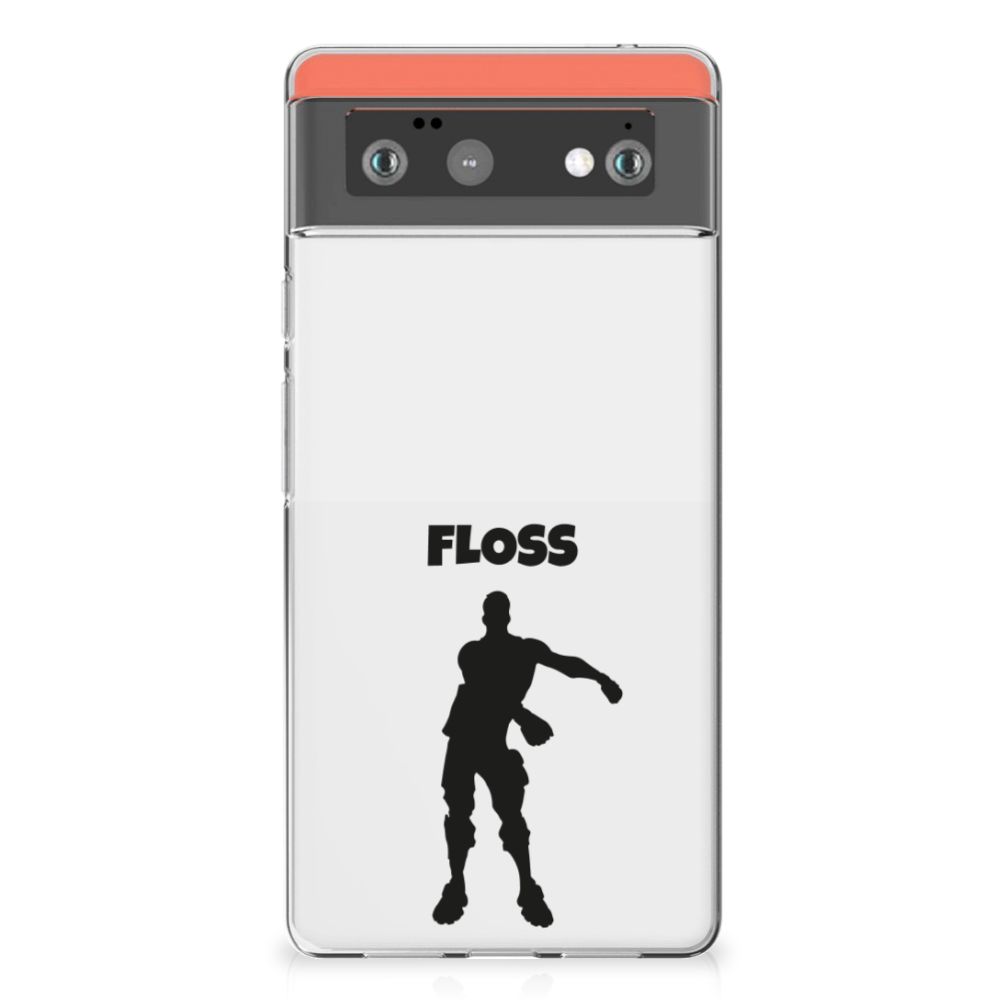 Google Pixel 6 Telefoonhoesje met Naam Floss design Floss achterkant