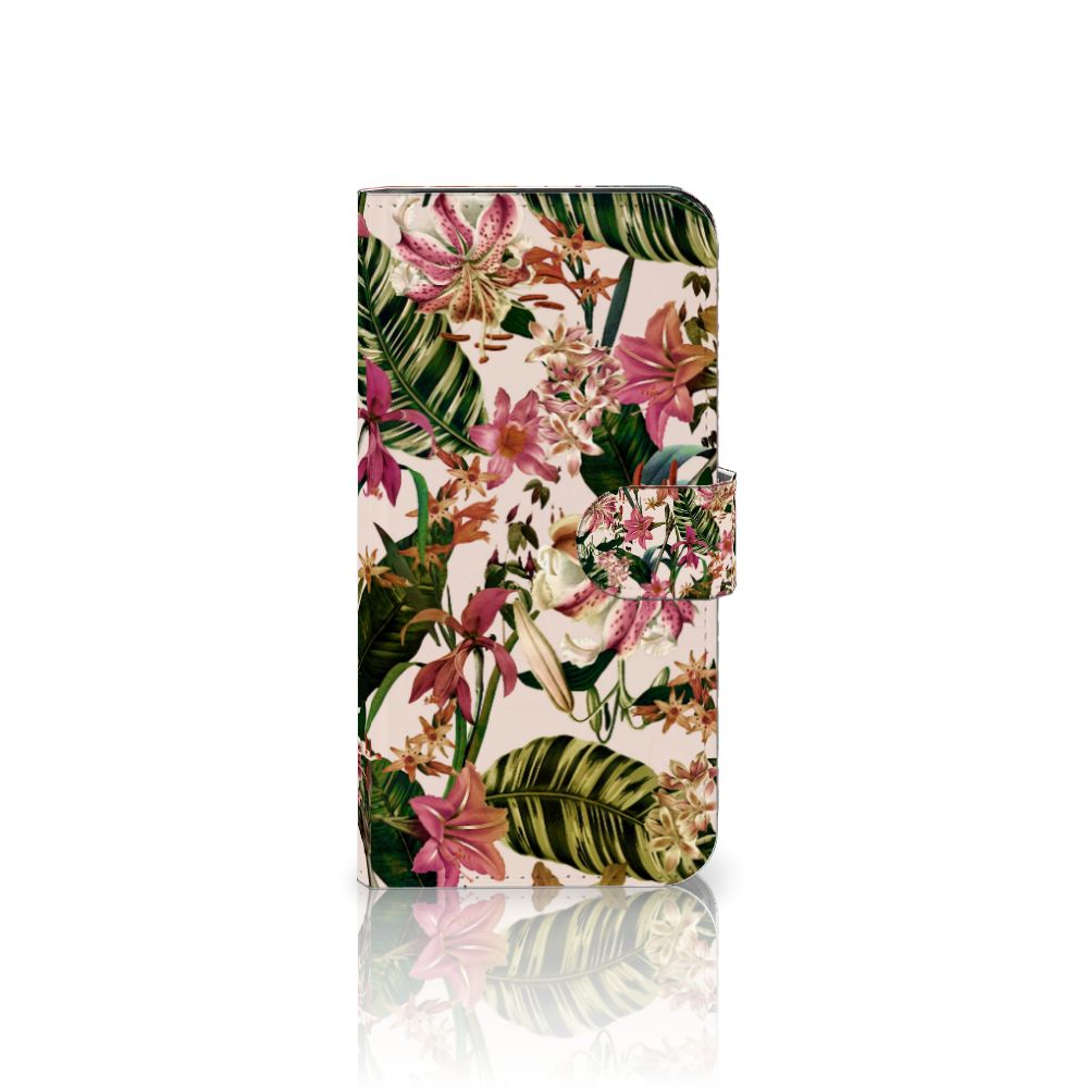 Google Pixel 6A Hoesje Flowers hoesje bloemen groen tropisch