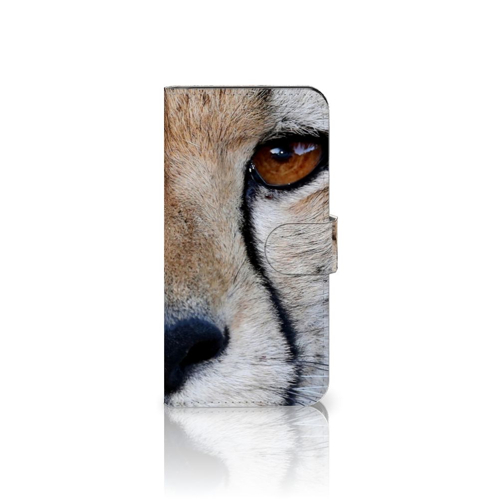 Google Pixel 6A Telefoonhoesje met Pasjes Cheetah cheeta close-up design