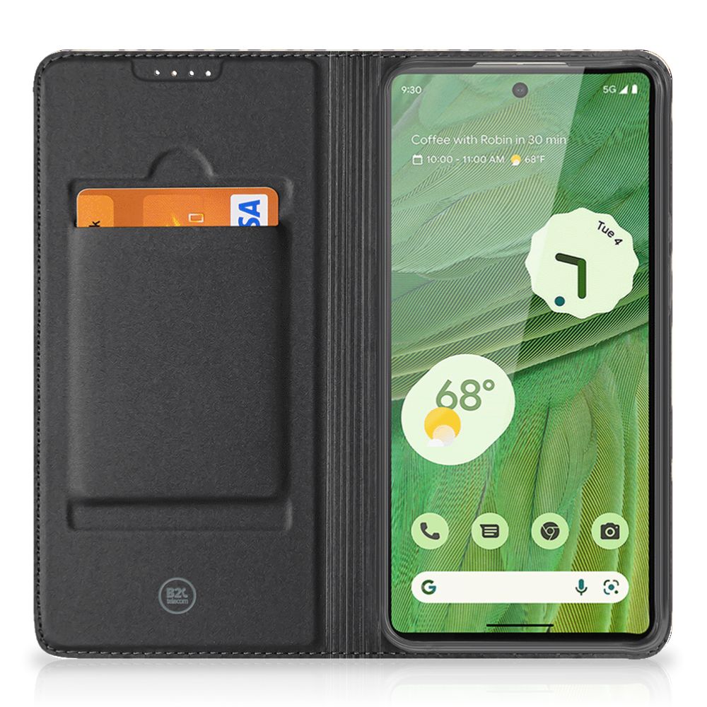Google Pixel 7 Hoesje maken Leopard met ruimte voor een kaart, biedt gebruiksgemak en bescherming.