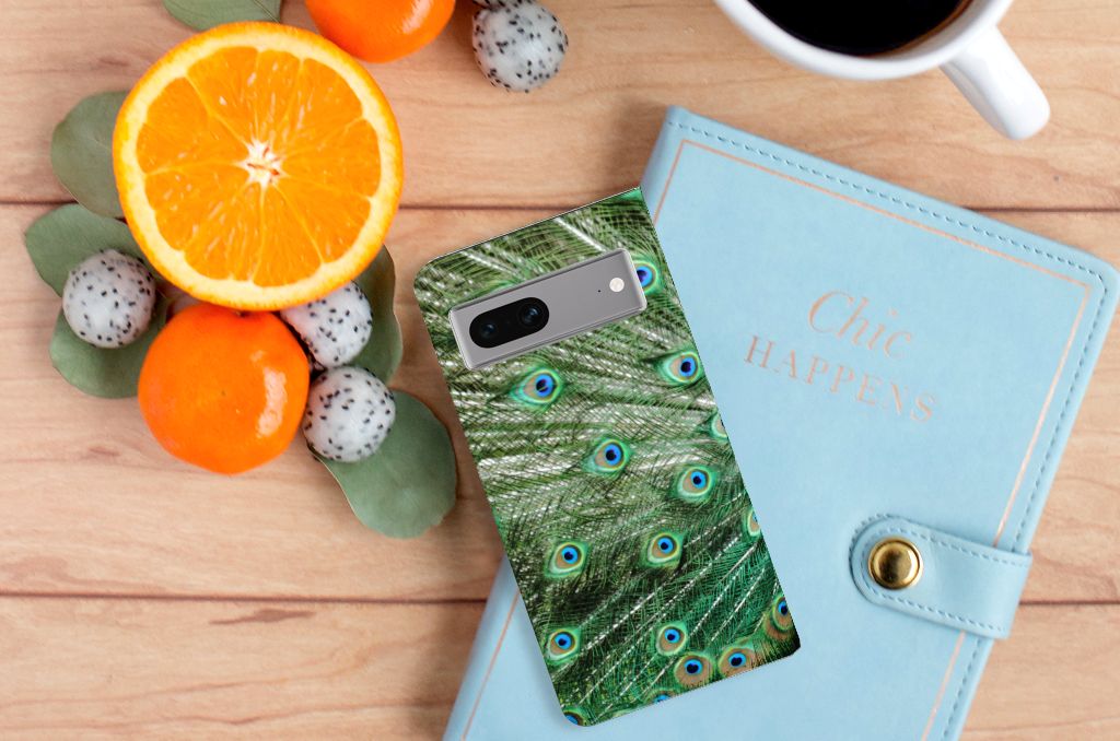 Google Pixel 7 Hoesje maken Pauw design pauw aanzicht