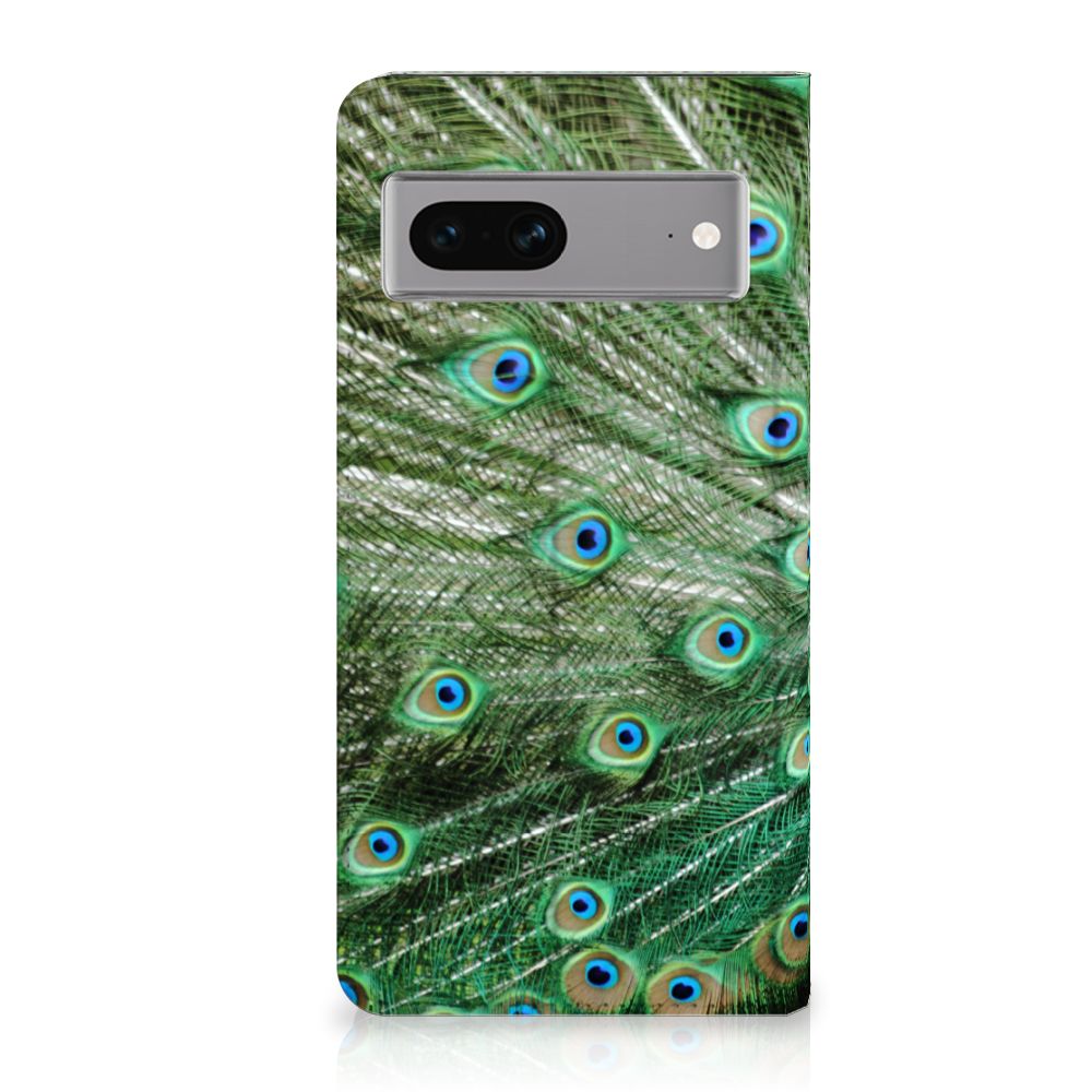 Google Pixel 7 Hoesje maken Pauw hoesje pauw design achteraanzicht