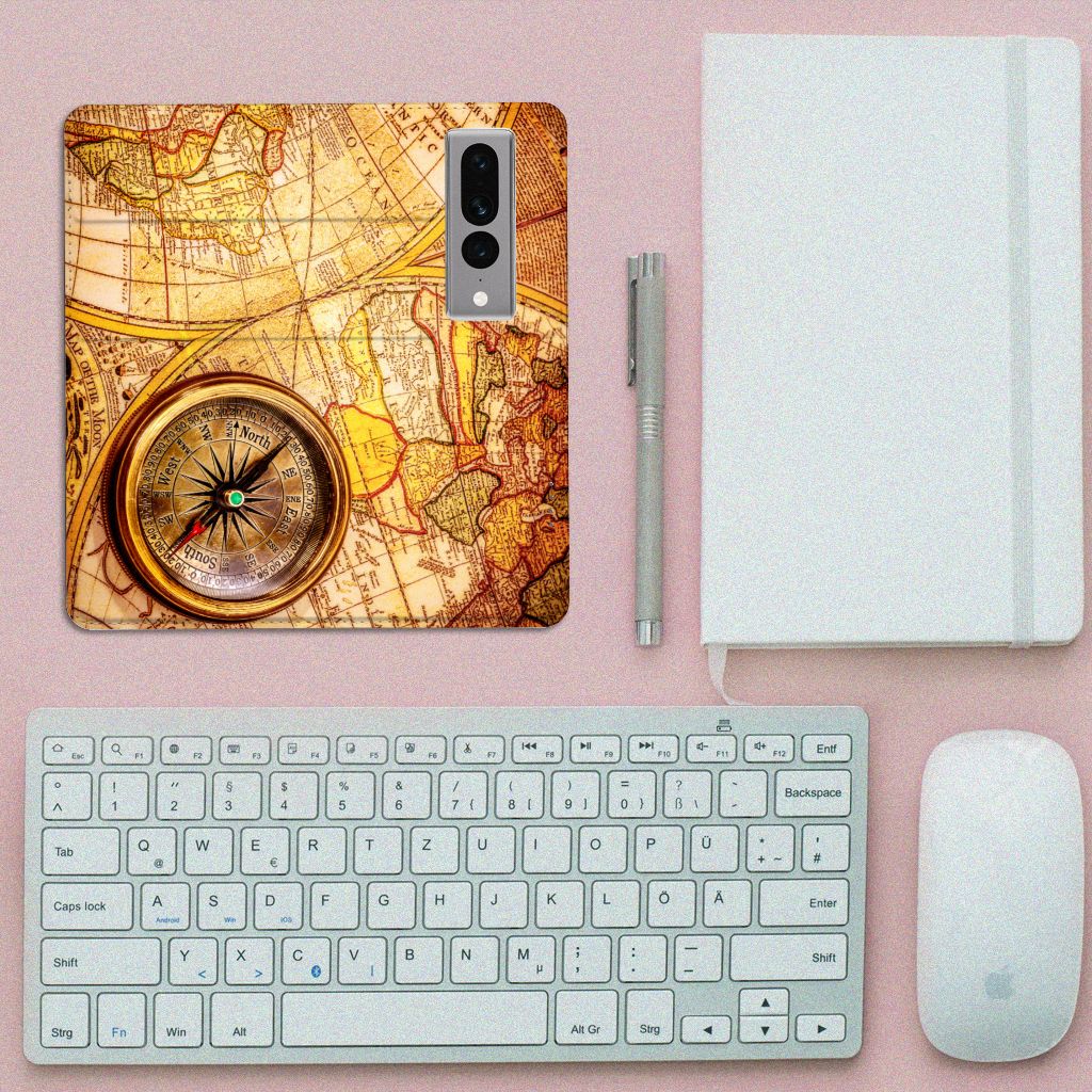 Google Pixel 7 Pro Book Cover Kompas design kompas aanzicht