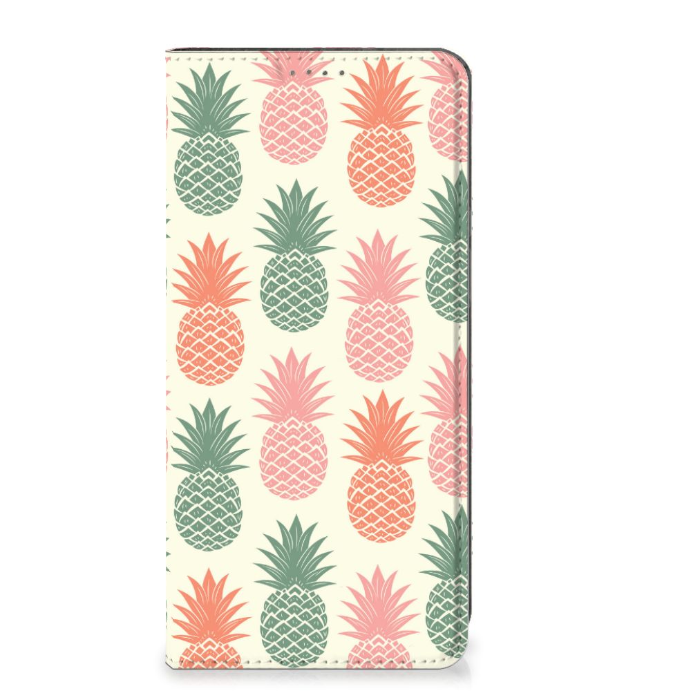 Google Pixel 7 Pro Flip Style Cover Ananas design ananas vooraanzicht