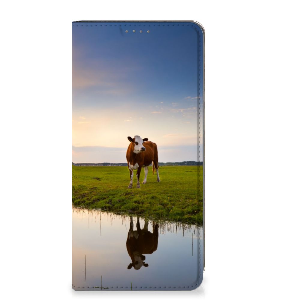 Google Pixel 7 Pro Hoesje maken Koe hoesje koe ondergang zon design voorkant