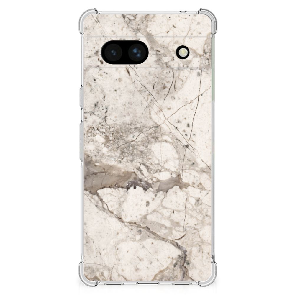 Google Pixel 7A Anti-Shock Hoesje Marmer Beige B2C Telecom