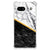 Google Pixel 7A Anti-Shock Hoesje Marmer Wit Zwart achterkant design