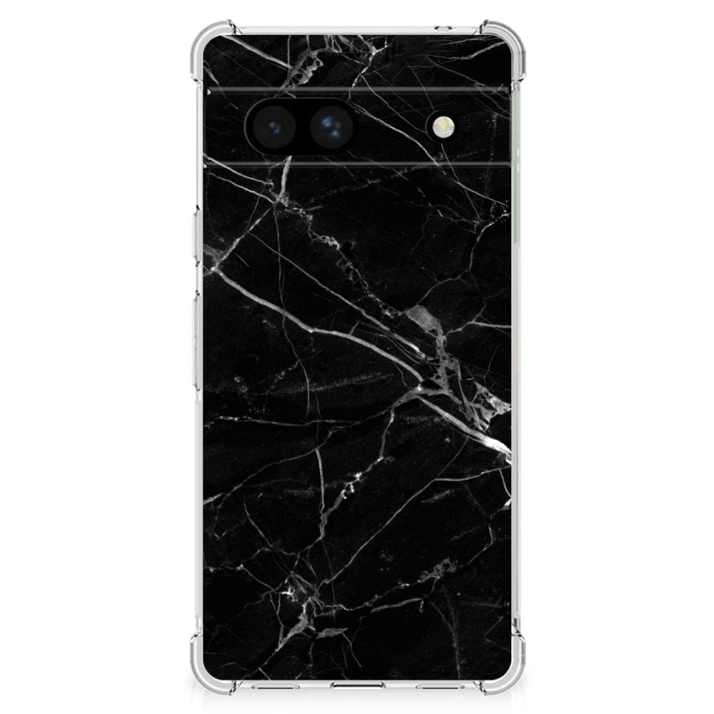 Google Pixel 7A Anti-Shock Hoesje Marmer Zwart - Origineel Cadeau Vader B2C Telecom